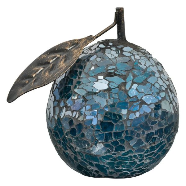 Clisson Decorative Mosaic Glass Orange Fruit In Blue | Bed Sava