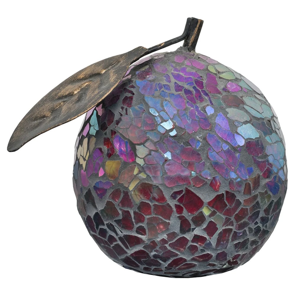 Clisson Decorative Mosaic Glass Orange Fruit In Red