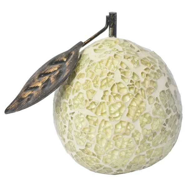 Clisson Decorative Mosaic Glass Orange Fruit In White | Bed Sava