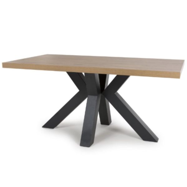 Clovis Large Wooden Rectangular Dining Table In Rustic Oak | Bed Sava