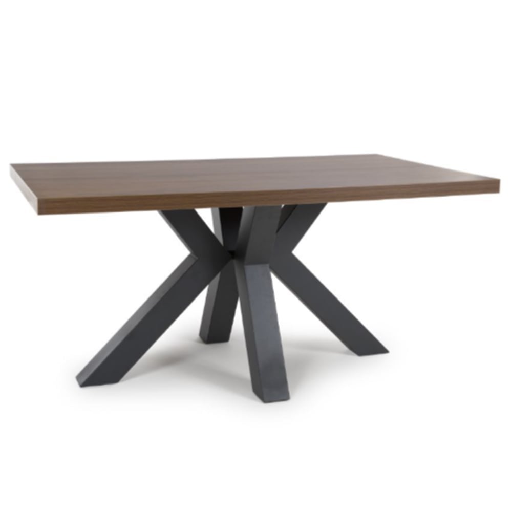 Clovis Large Wooden Rectangular Dining Table In Smoked Oak