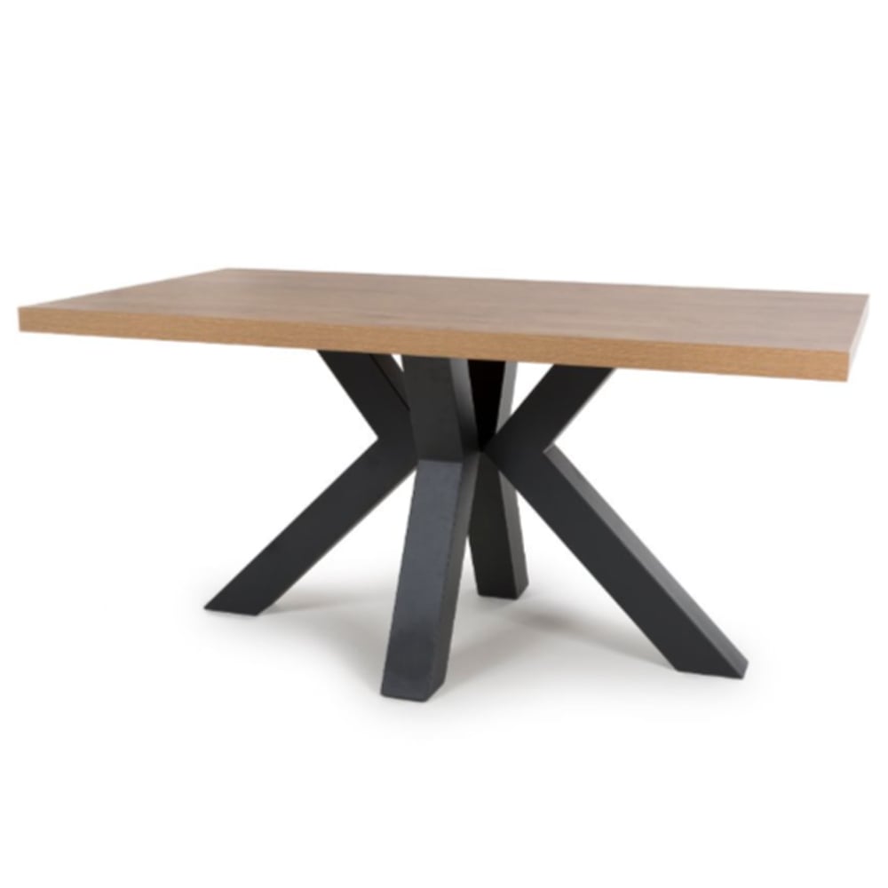 Clovis Small Wooden Rectangular Dining Table In Rustic Oak