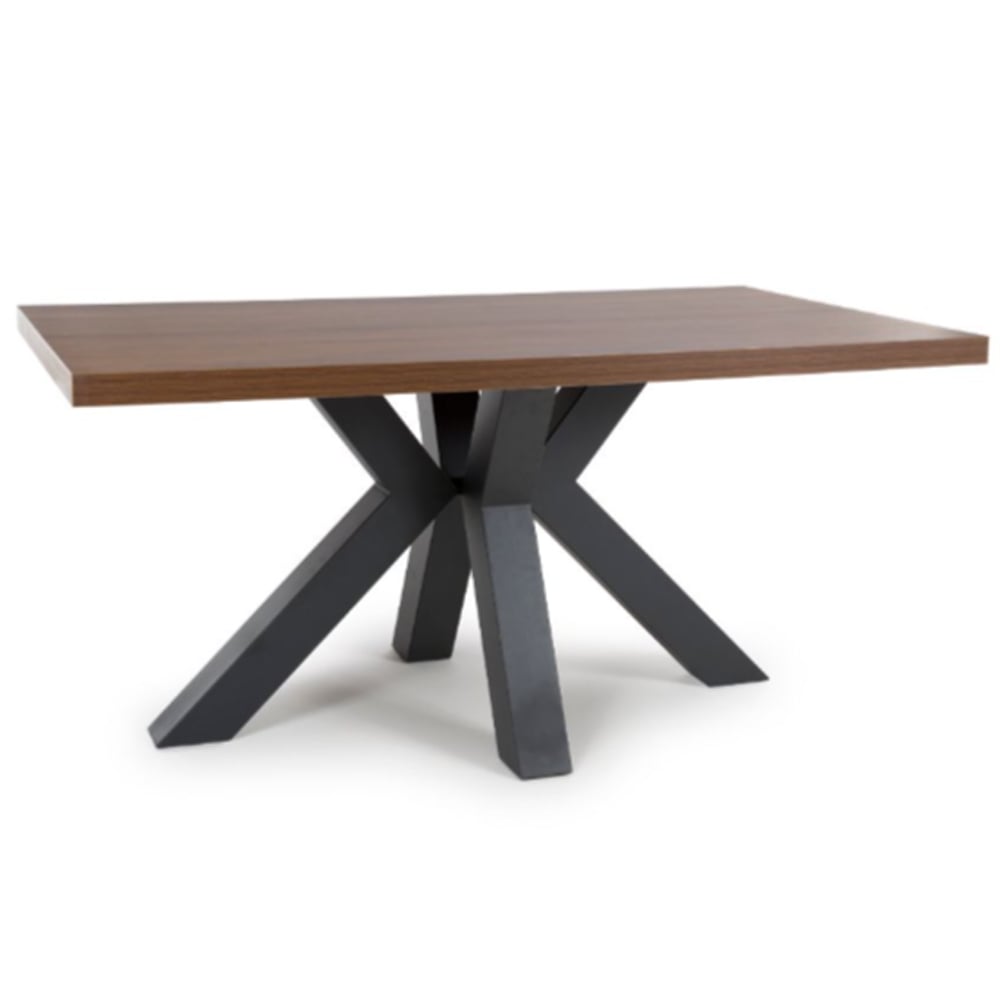 Clovis Small Wooden Rectangular Dining Table In Smoked Oak