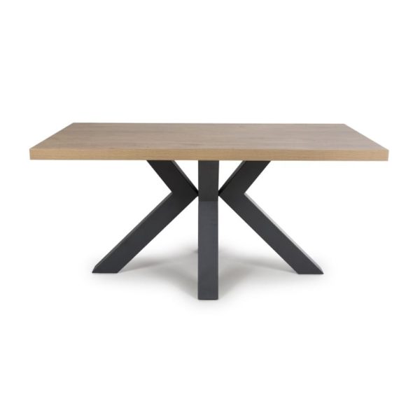 Clovis Wooden Dining Table 2000mm In Rustic Oak | Bed Sava