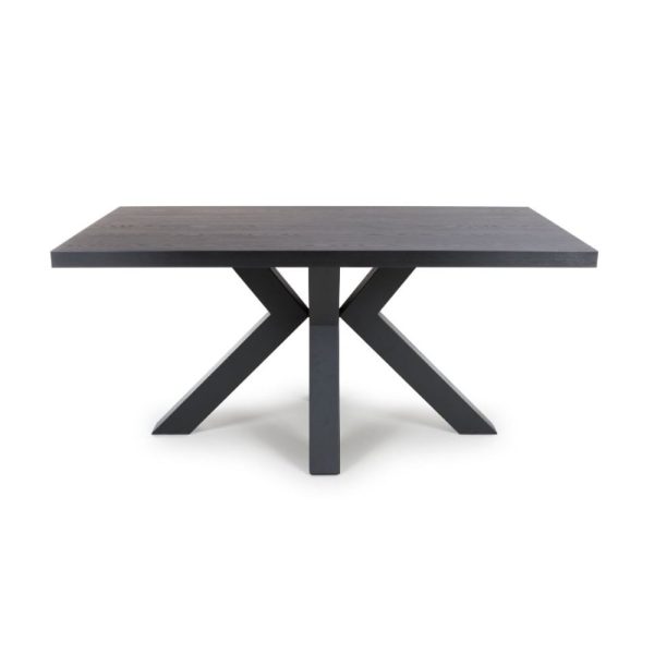 Clovis Wooden Dining Table 1600mm In Black | Bed Sava