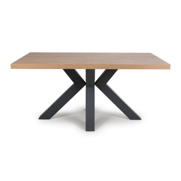 Clovis Wooden Dining Table 1600mm In Rustic Oak | Bed Sava