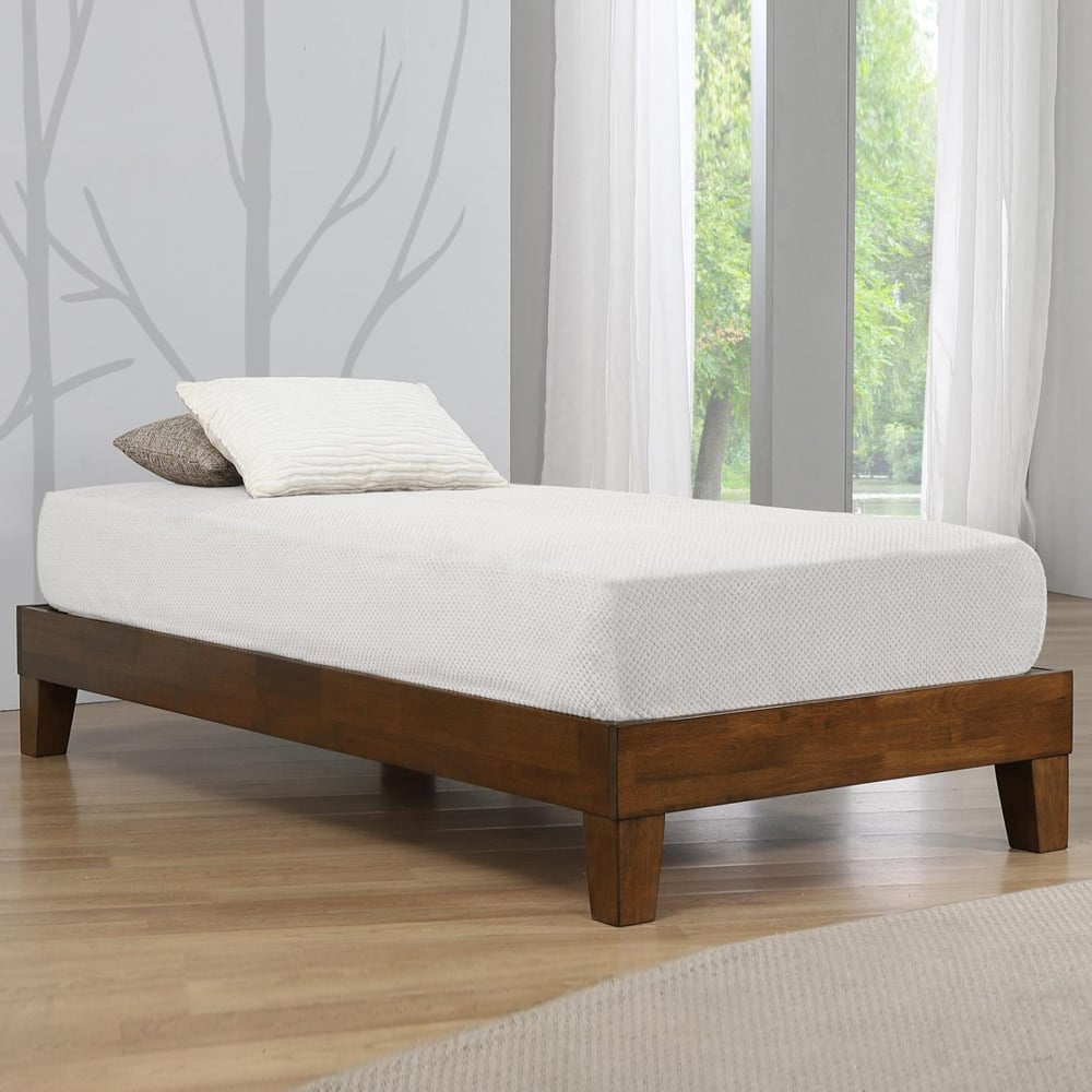 Cohasset Wooden Platform Single Bed In Rustic Oak | Bed Sava