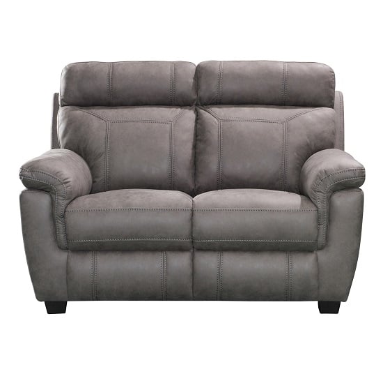 Colyton Fabric Two Seater Sofa In Grey Finish | Bed Sava