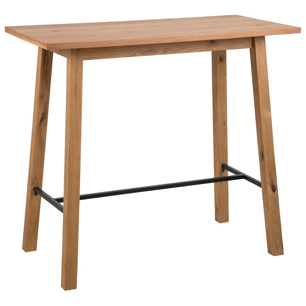 Colza Wooden Rectangular Bar Table In Oak | Bed Sava