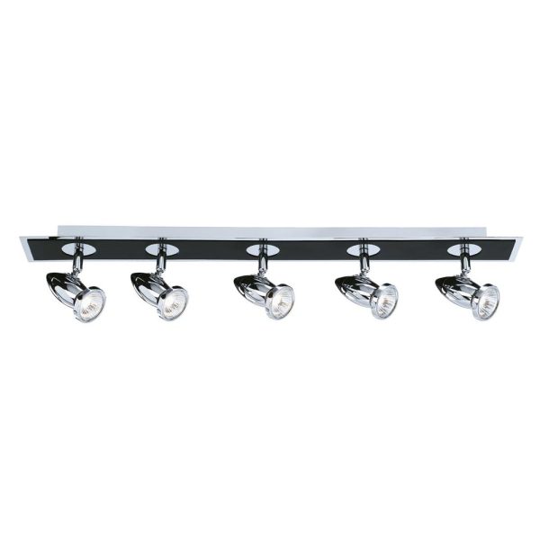 Comet 5 Light Bar Spotlight In Chrome And Matt Black | Bed Sava