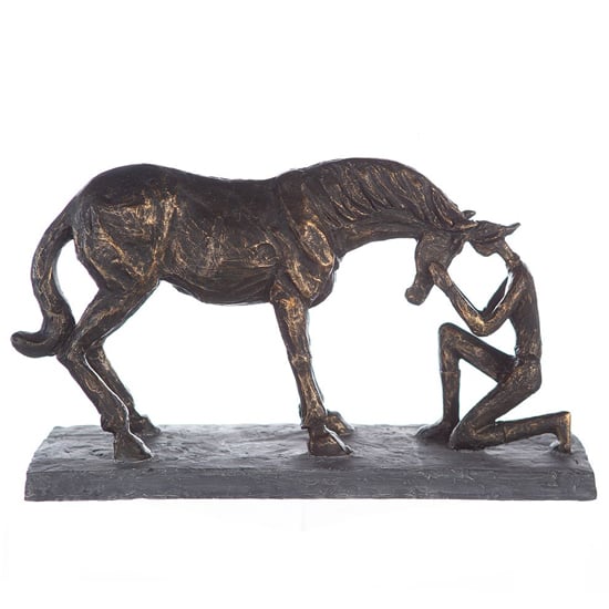 Comprehension Poly Design Sculpture In Antique Bronze And Grey | Bed Sava