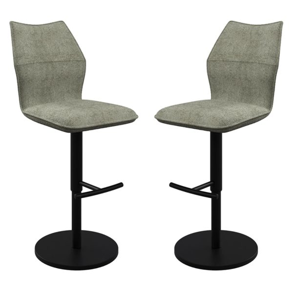 Comstock Green Fabric Bar Chairs In Pair | Bed Sava