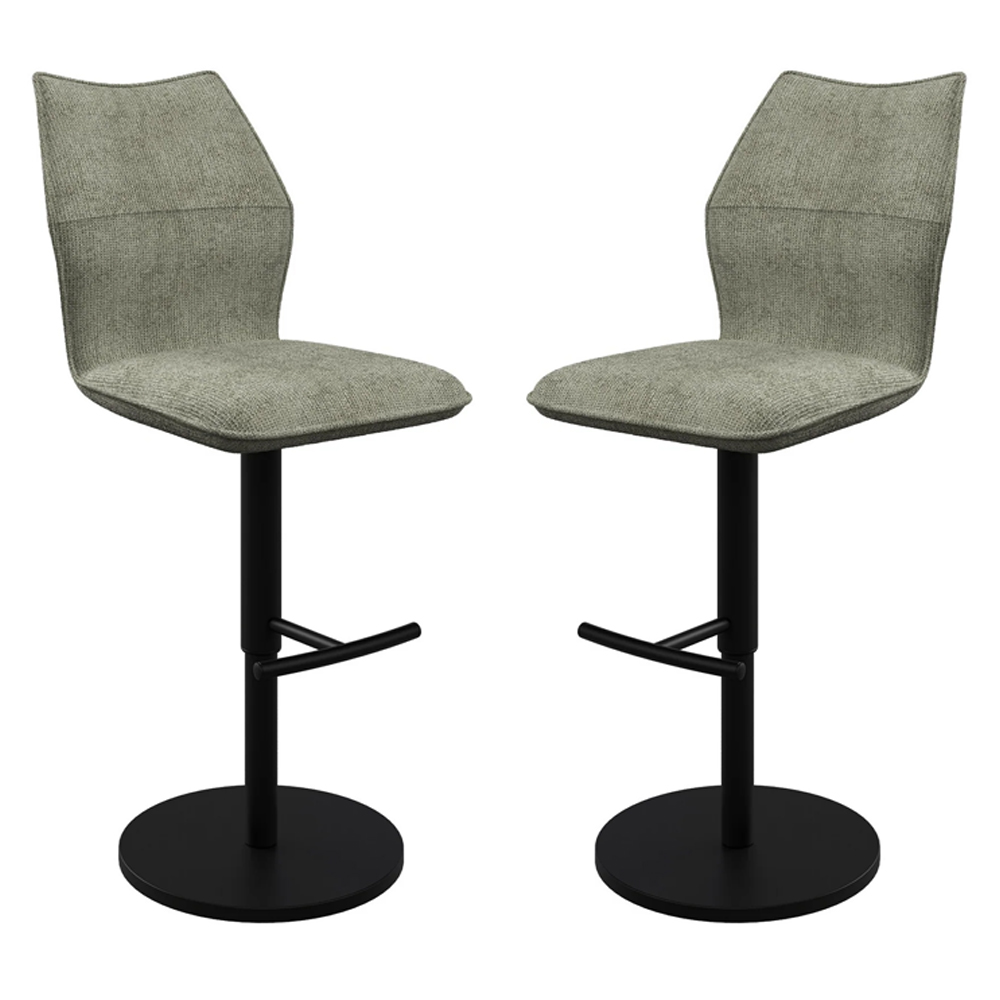Comstock Green Fabric Bar Chairs In Pair | Bed Sava