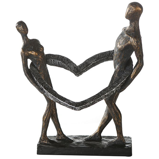 Connected Poly Design Sculpture In Burnished Bronze And Black | Bed Sava