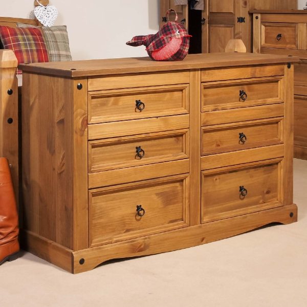 Consett Wooden Chest Of 6 Drawers In Oak | Bed Sava