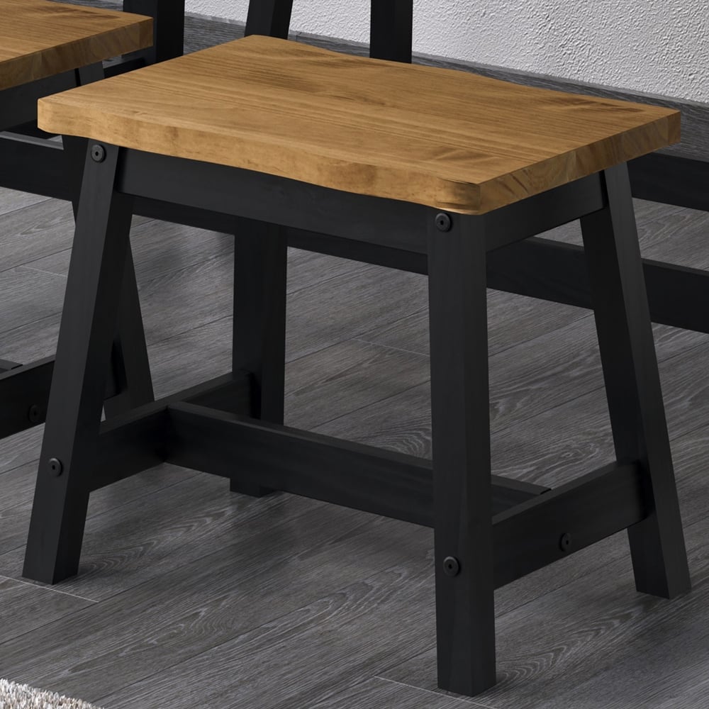 Consett Wooden Dining Bench In Black Oak | Bed Sava