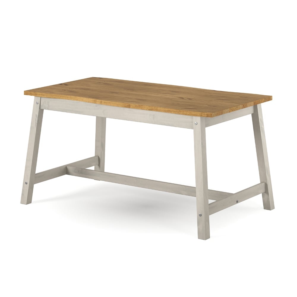 Consett Wooden Rectangular Dining Table In Grey Oak | Bed Sava