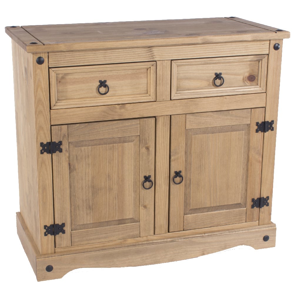 Consett Wooden Sideboard With 2 Doors 2 Drawers In Oak | Bed Sava