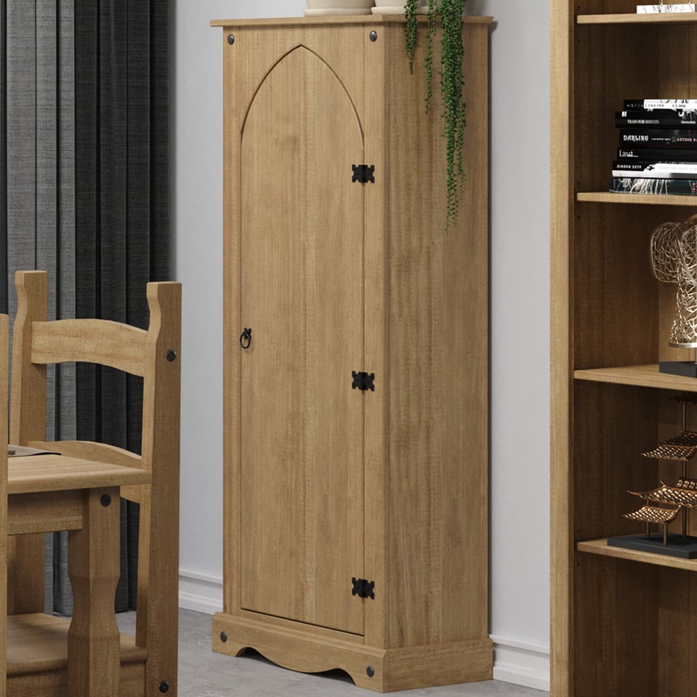 Consett Wooden Wardrobe With 1 Door In Oak