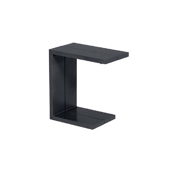 Cora Aluminium Garden Side Table In Dark Grey | Bed Sava