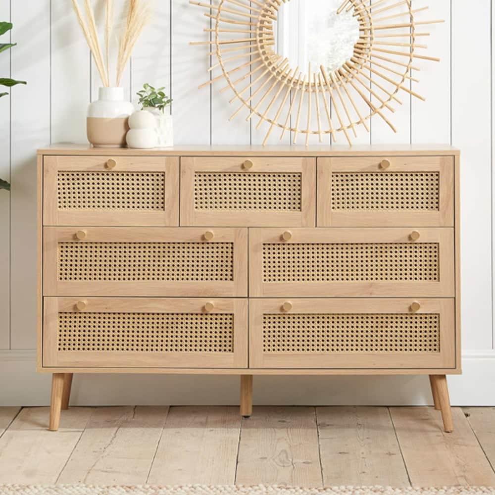 Coralie Wooden Chest Of 7 Drawers In Oak