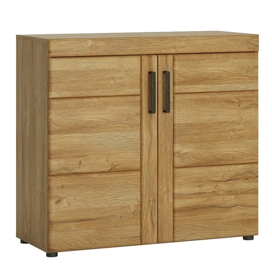 Corco Wooden Wide Shoe Storage Cabinet In Grandson Oak