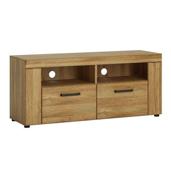 Corco Wooden TV Stand With 2 Drawers In Grandson Oak