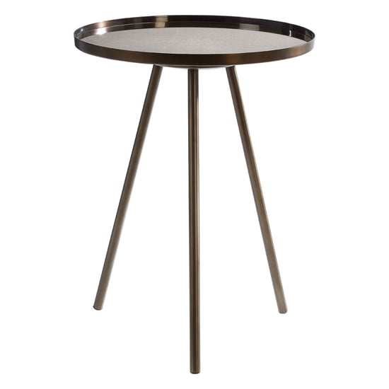 Cordue Round Glass Top Side Table In Black | Bed Sava