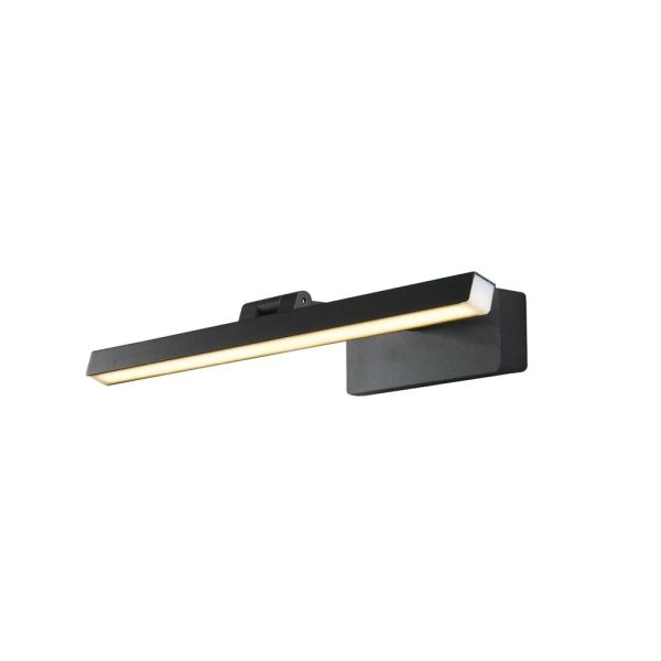 Corfu LED Picture Light Rectangular In Black | Bed Sava