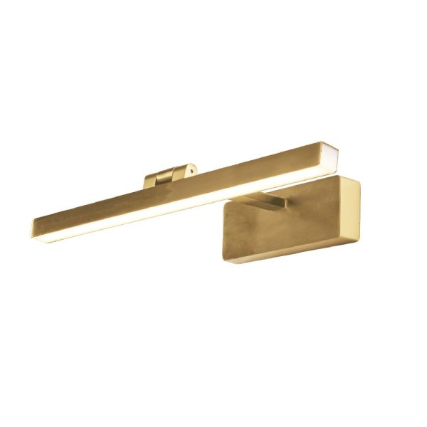 Corfu LED Picture Light Rectangular In Gold | Bed Sava