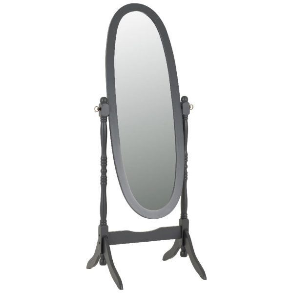 Corrie Cheval Mirror Tall In Grey Frame | Bed Sava