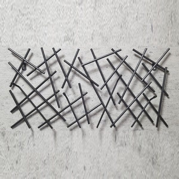 Corsicana Medium Metal Wall Hung Coat Rack In Black | Bed Sava