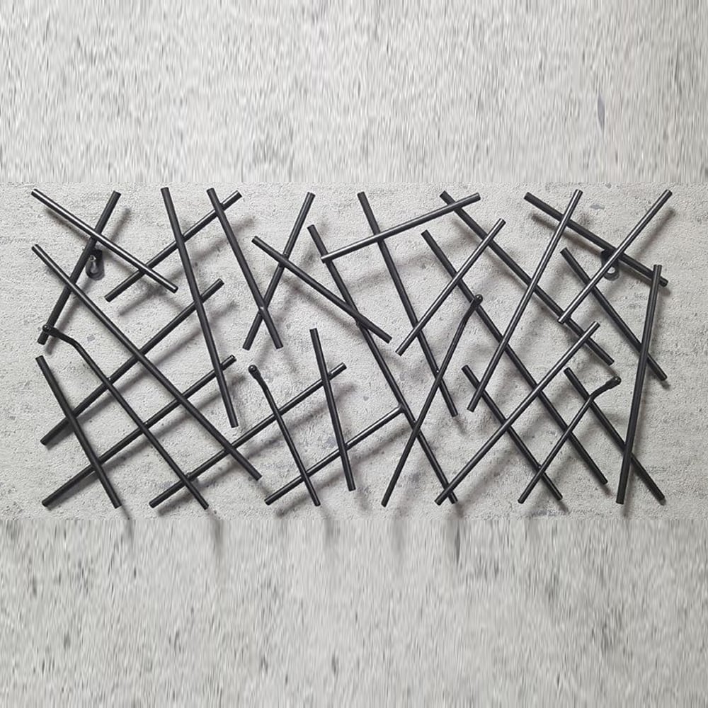 Corsicana Medium Metal Wall Hung Coat Rack In Black | Bed Sava