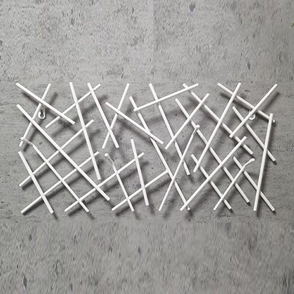 Corsicana Medium Metal Wall Hung Coat Rack In White | Bed Sava