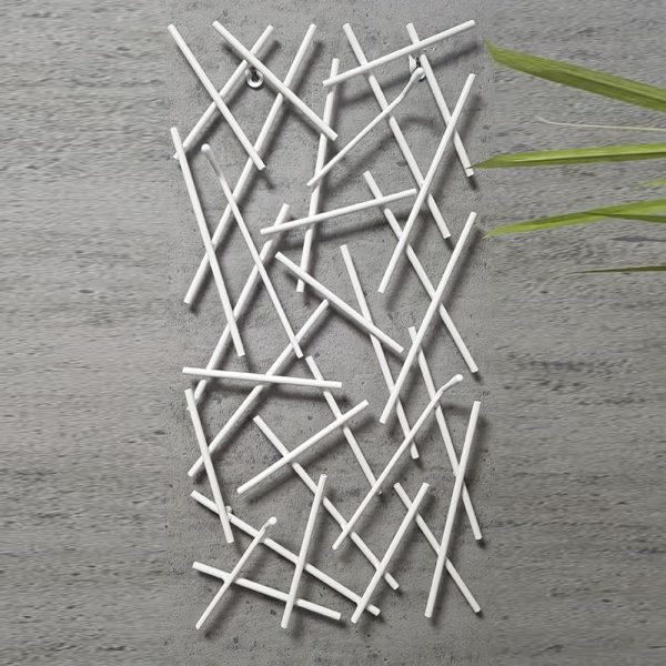 Corsicana Small Metal Wall Hung Coat Rack In White | Bed Sava