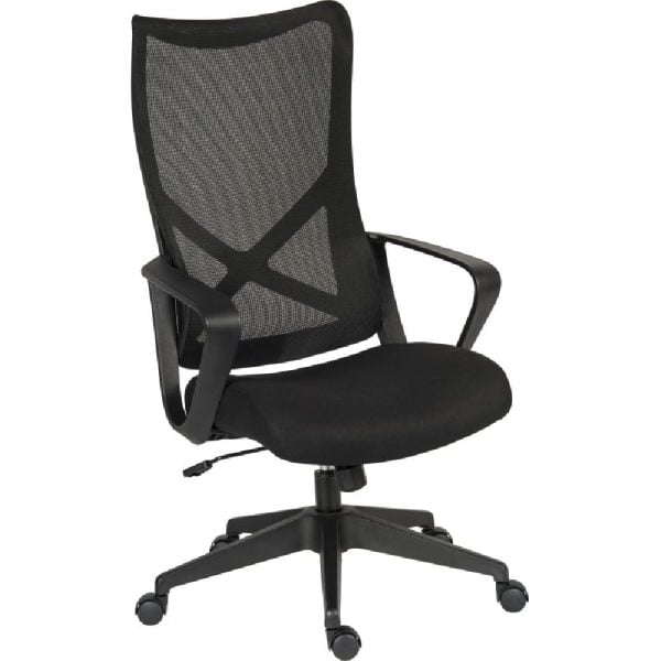 Corydon Fabric Home And Office Chair In Black | Bed Sava
