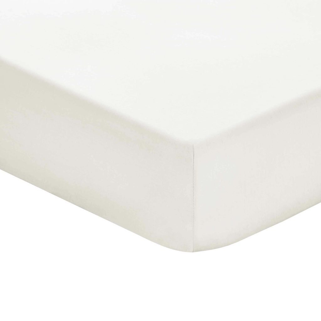 1951 Plain Dye Percale Single Fitted Sheet, cream