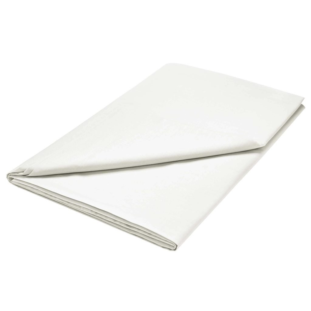 1951 Plain Dye Percale Single Flat Sheet, Cream