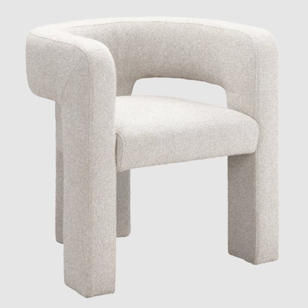 Cresco Fabric Occasional Chair In Mink | Bed Sava