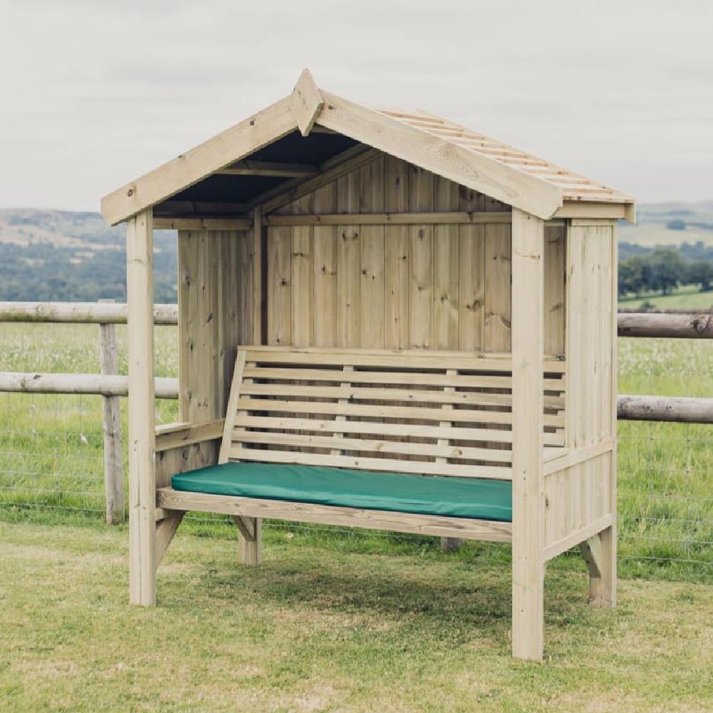 Cretila Large Wooden Garden Seating Bench In Natural