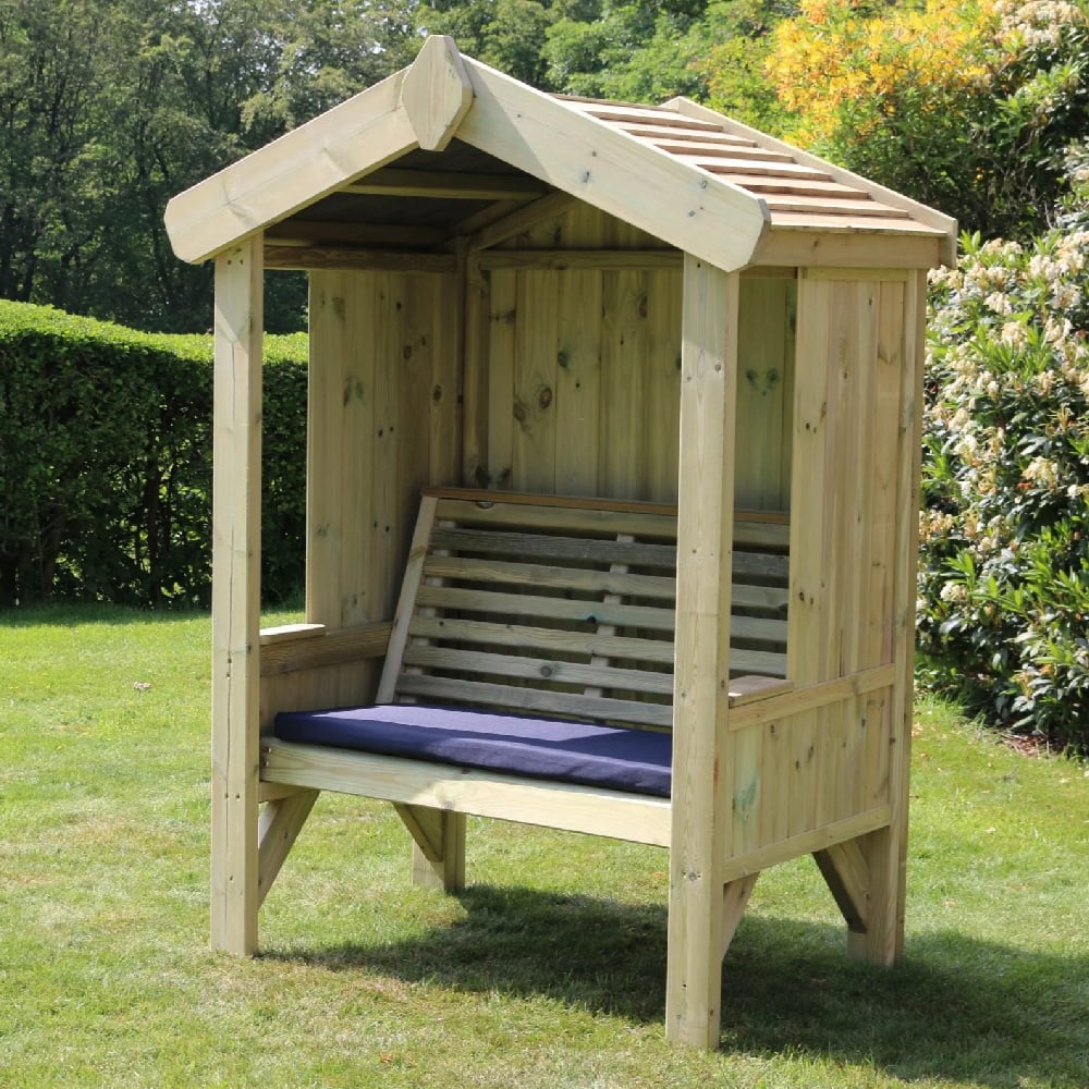 Cretila Small Wooden Garden Seating Bench In Natural