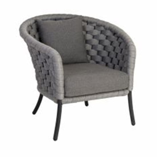 Crod Rattan Outdoor Dining Chair With Cushion In Light Grey
