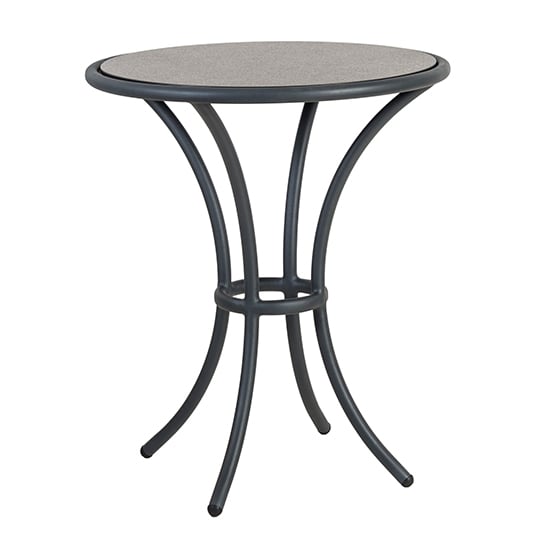 Crod Wooden Garden Bistro Table With Aluminium Frame In Grey