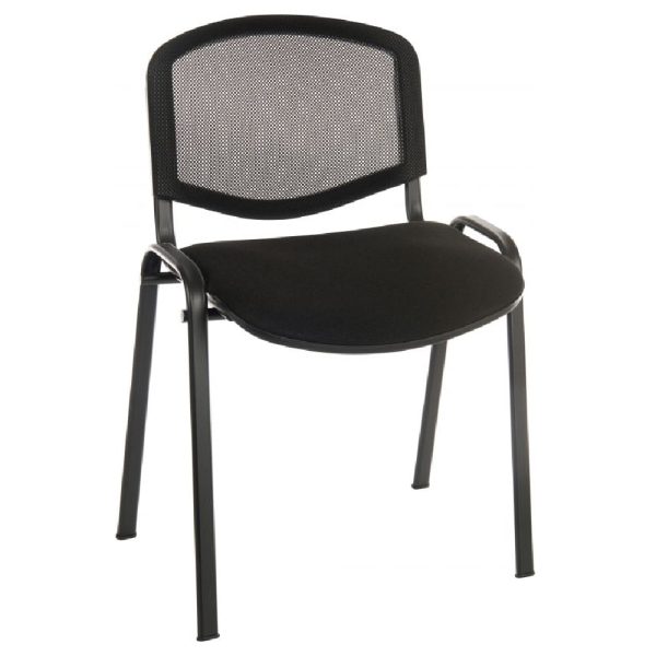 Cromwell Fabric Mesh Backrest Home And Office Chair In Black | Bed Sava