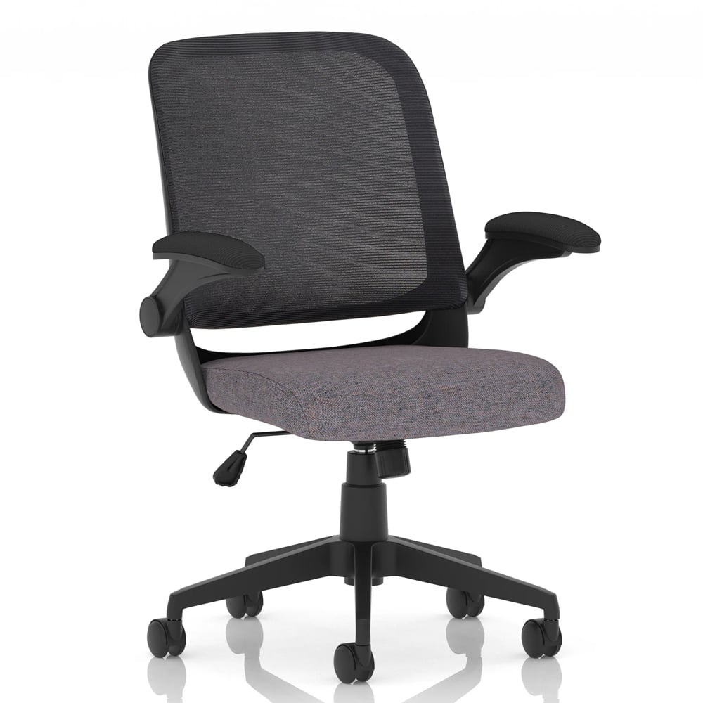 Crowley Fabric Office Chair With Folding Arms In Fuse