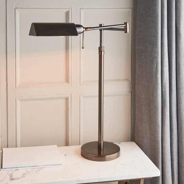 Cullman Metal Task Table Lamp In Antique Brass | Bed Sava