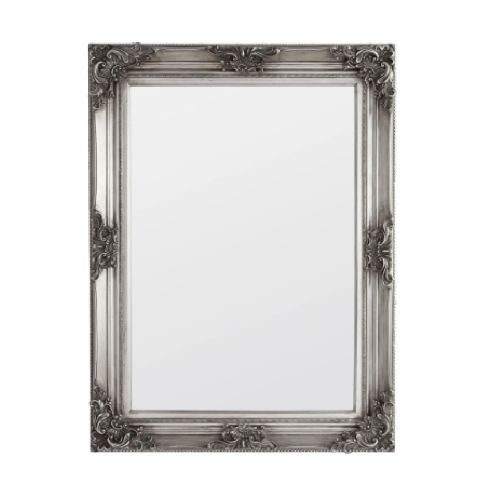 Cullowhee Glass Rectangular Wall Mirror In Pewter Frame