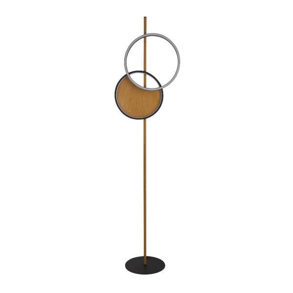 Curio Wooden Floor Lamp With Black Metal Frame | Bed Sava