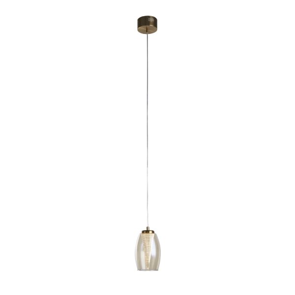 Cyclone Champagne Glass Pendant Light In Bronze | Bed Sava