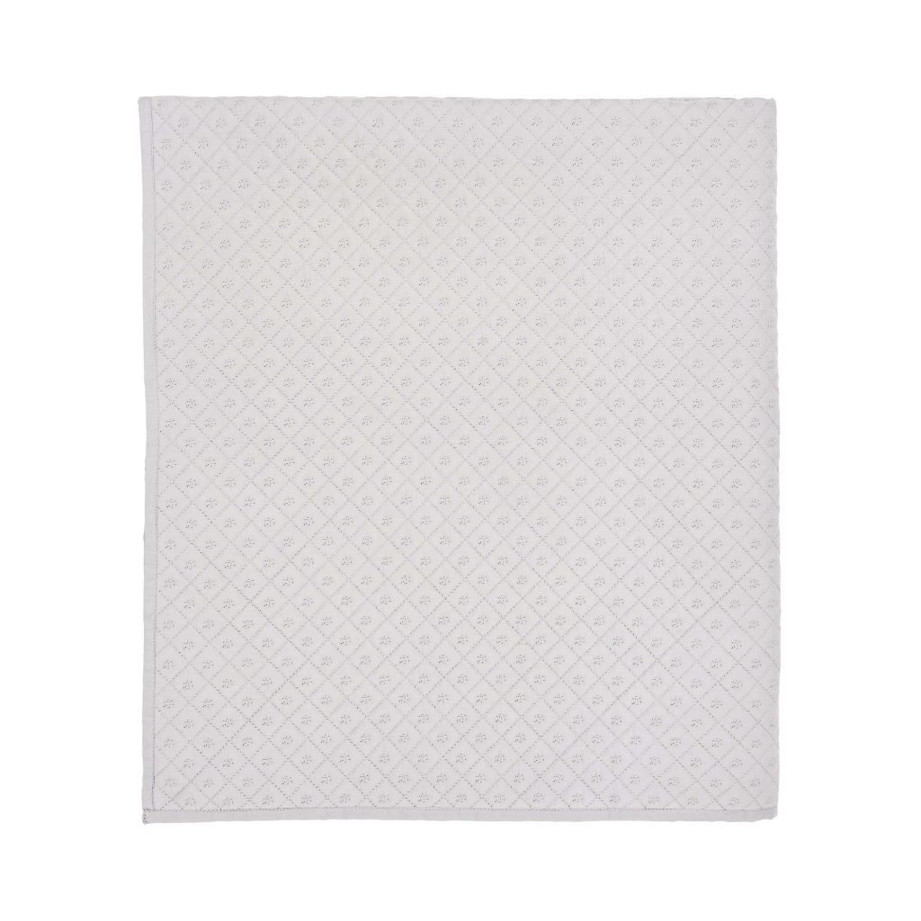 Murmur Cynthia Quilted Throw, Cloud Grey